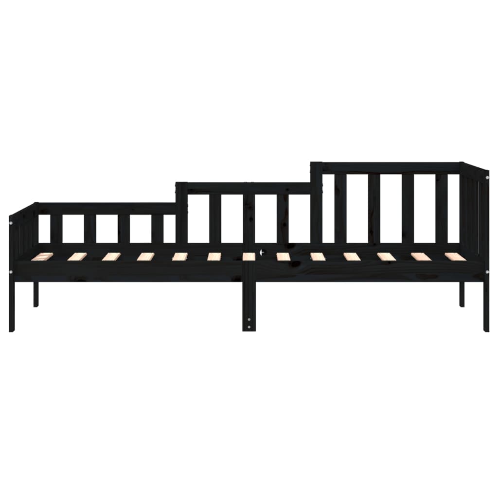 daybed 90x190 cm massivt fyrretræ sort