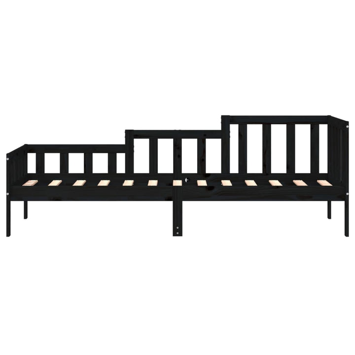 daybed 90x190 cm massivt fyrretræ sort