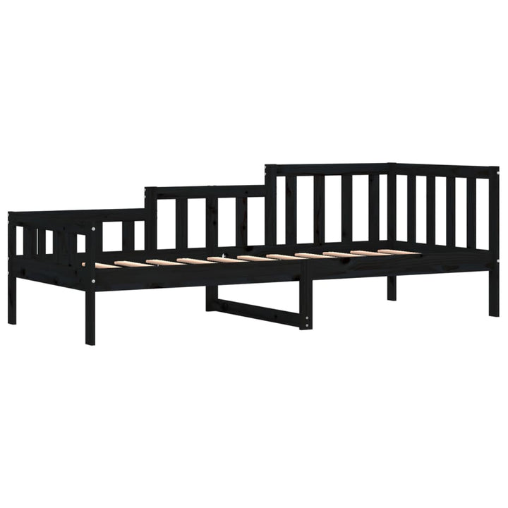 daybed 90x190 cm massivt fyrretræ sort