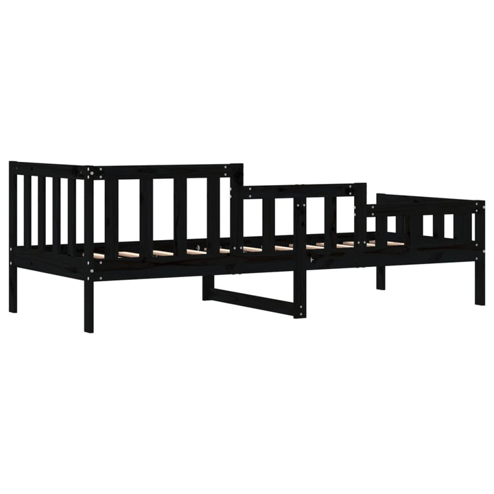daybed 90x190 cm massivt fyrretræ sort