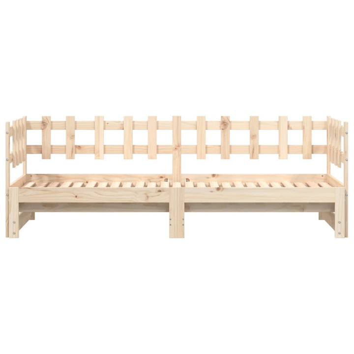 daybed med udtræk 2x(80x200) cm massivt fyrretræ