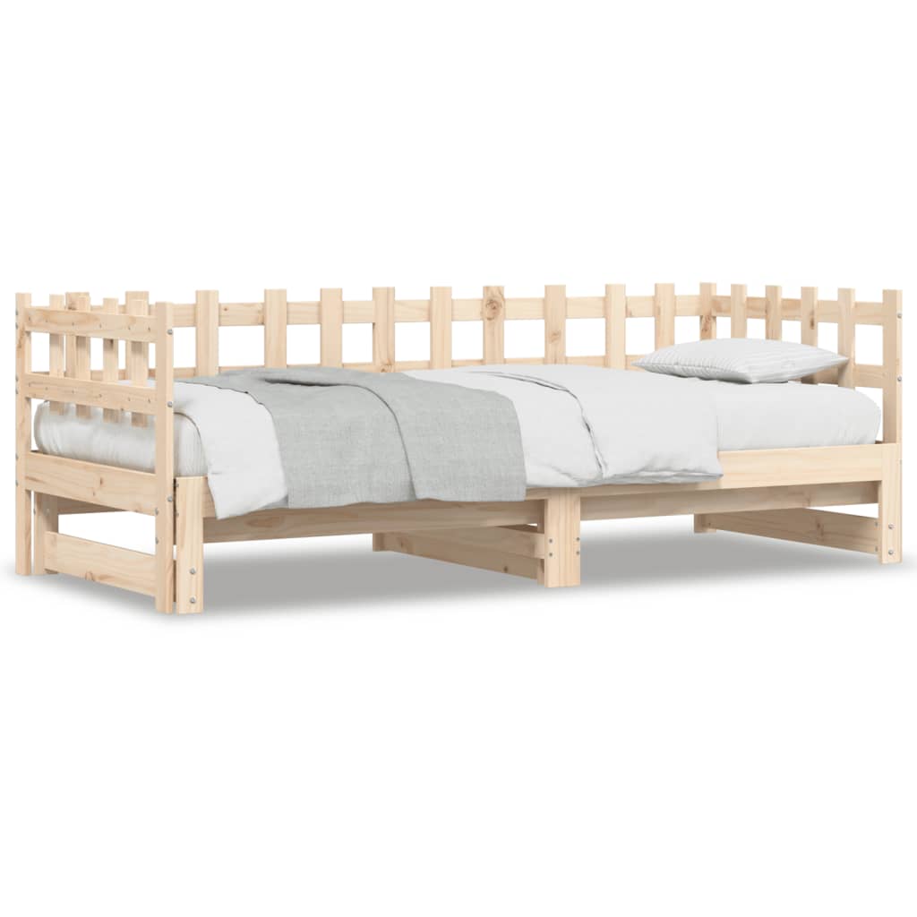 daybed med udtræk 2x(90x200) cm massivt fyrretræ