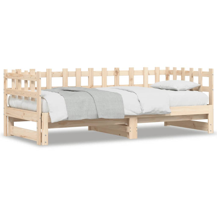 daybed med udtræk 2x(90x200) cm massivt fyrretræ