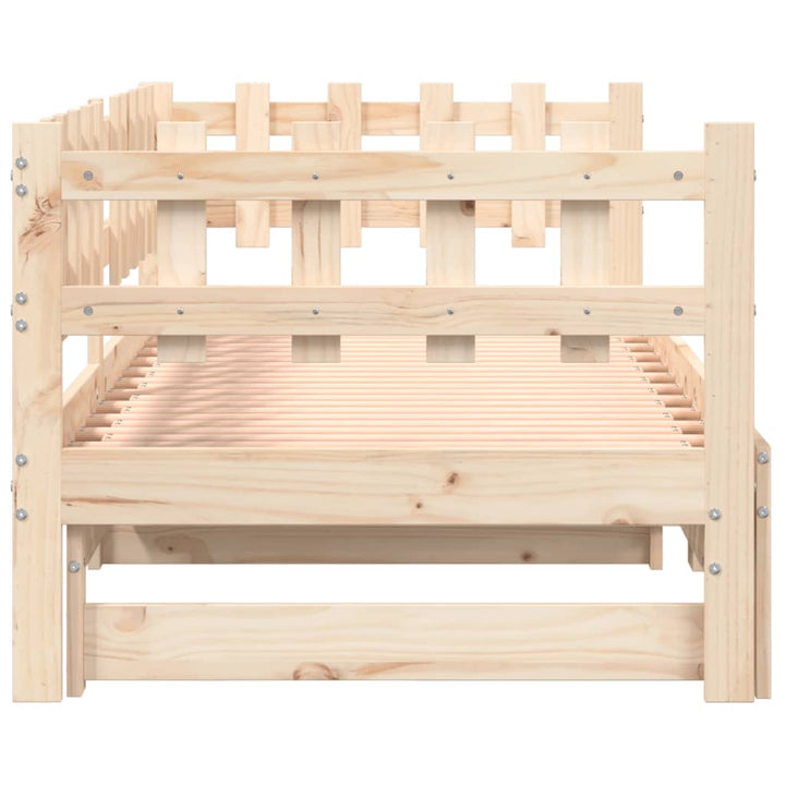 daybed med udtræk 2x(90x200) cm massivt fyrretræ