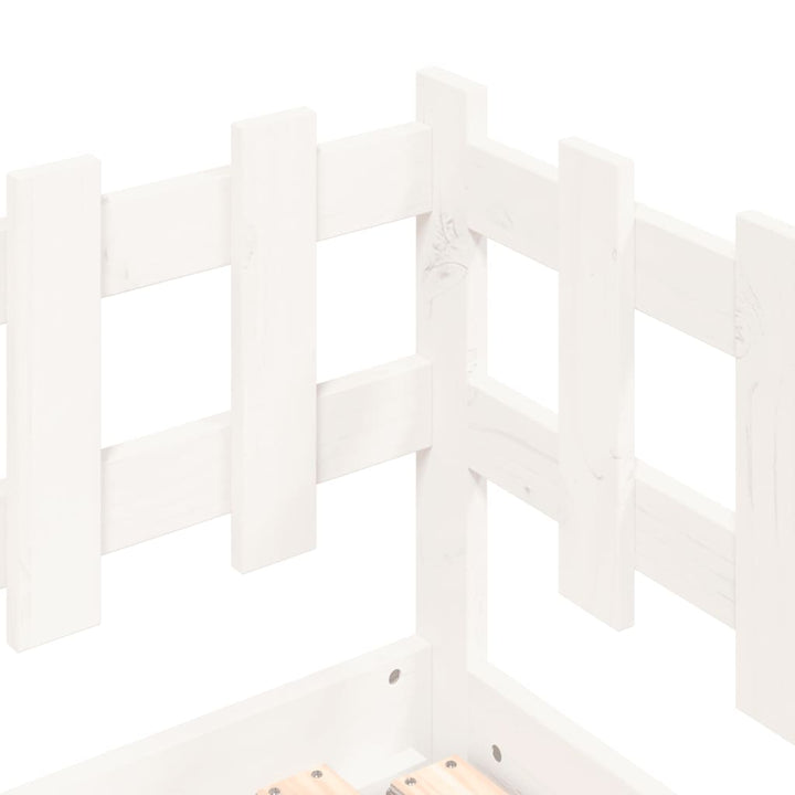 daybed med udtræk 2x(90x190) cm massivt fyrretræ hvid