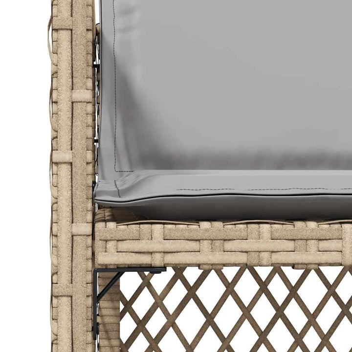 havestole 4 stk. med hynder polyrattan blandet beige