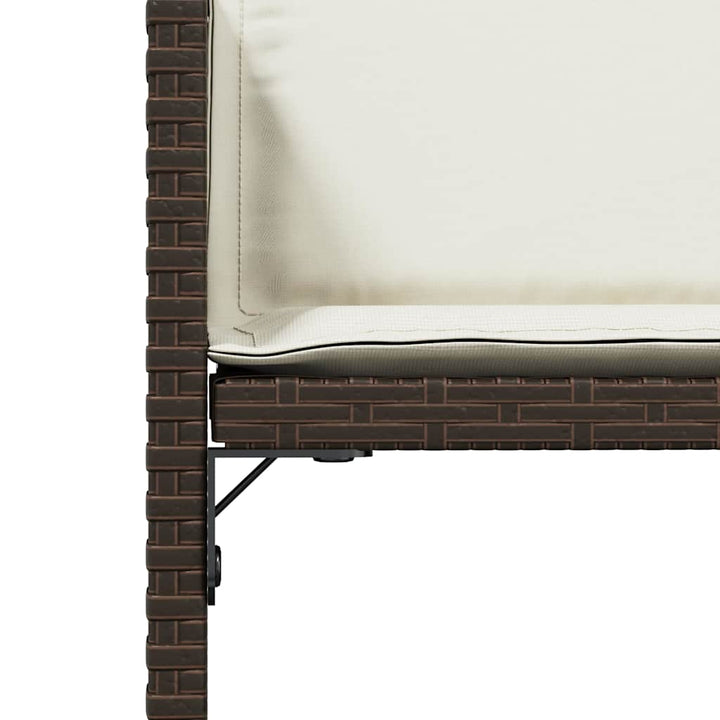 havestole 4 stk. med hynder polyrattan brun