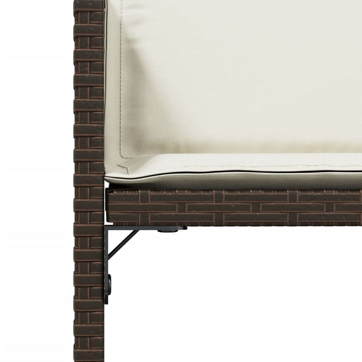 havestole 4 stk. med hynder polyrattan brun