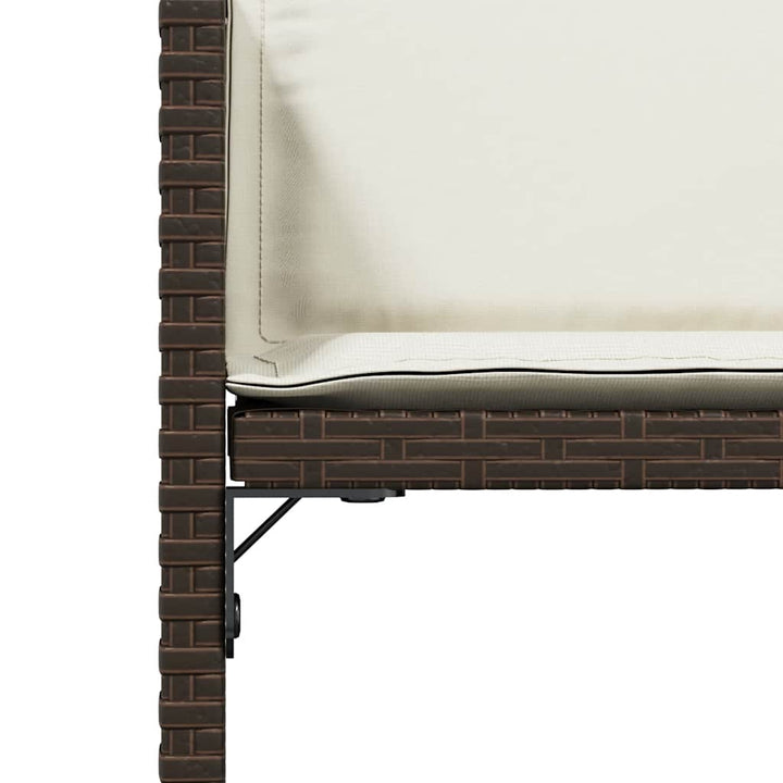 havestole 4 stk. med hynder polyrattan brun