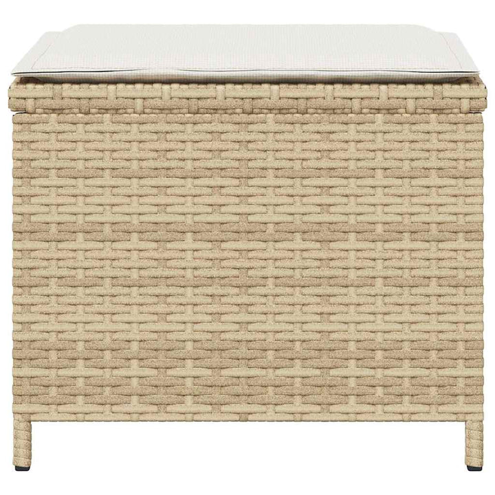 haveskamler 4 stk. med hynder 41x41x36 cm polyrattan beige
