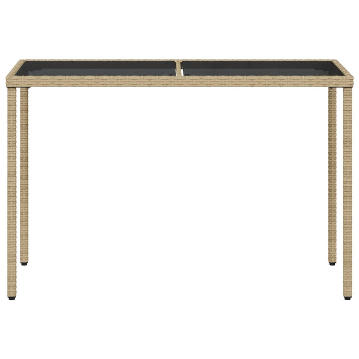 spisebordssæt til haven 5 dele med hynder polyrattan beige