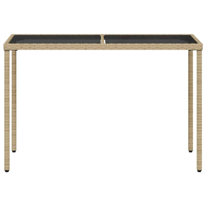spisebordssæt til haven 5 dele med hynder polyrattan beige