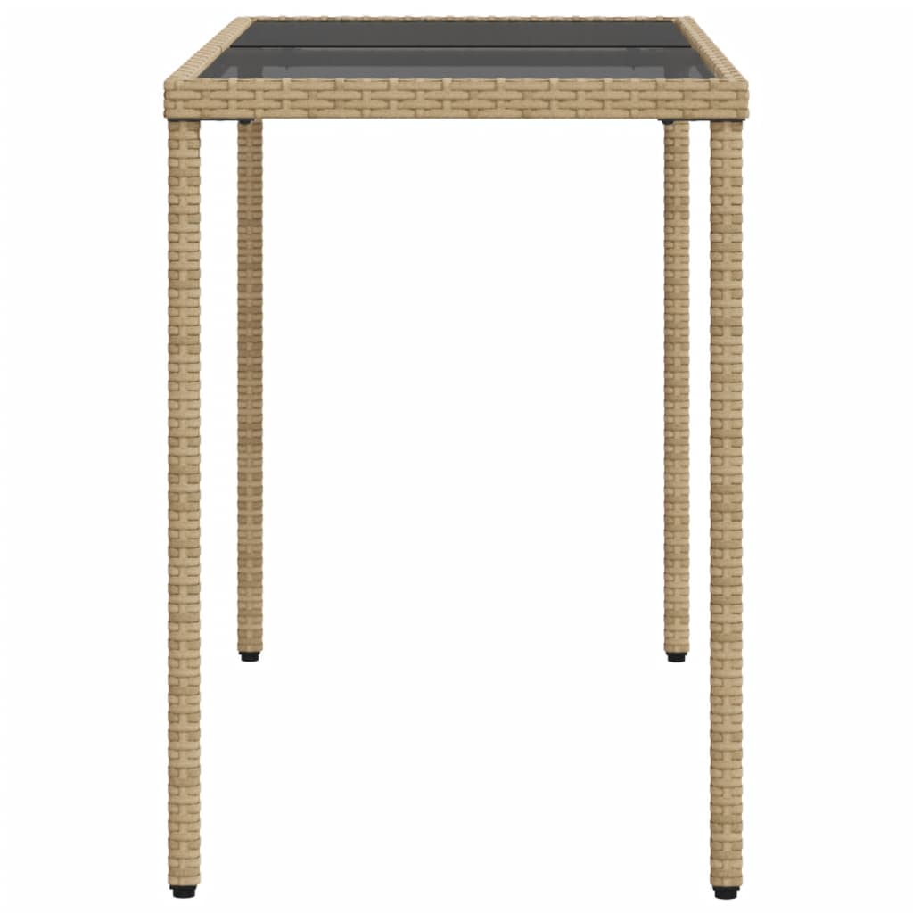 spisebordssæt til haven 5 dele med hynder polyrattan beige