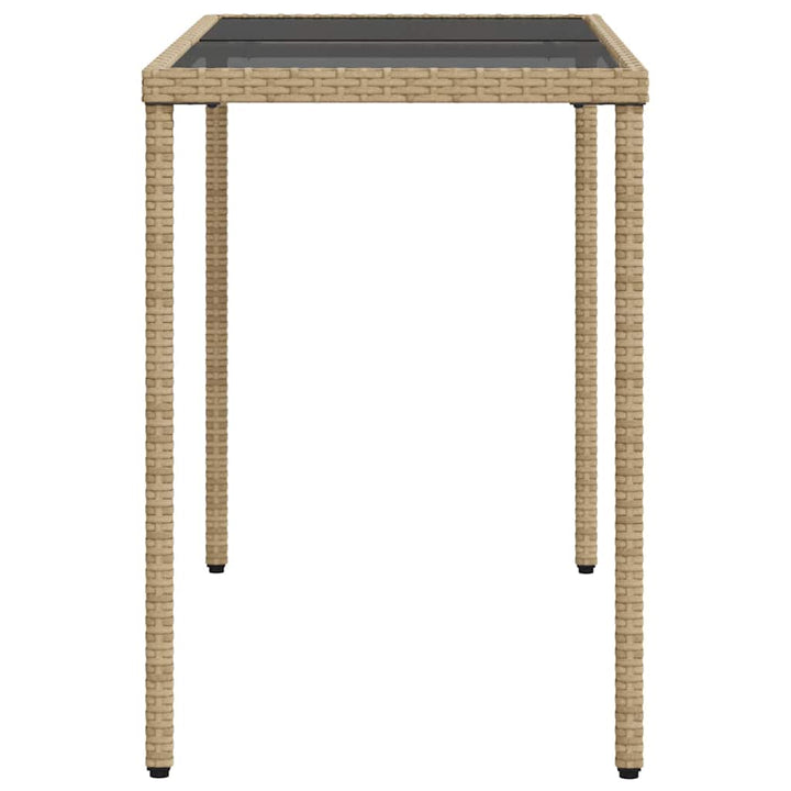 spisebordssæt til haven 5 dele med hynder polyrattan beige