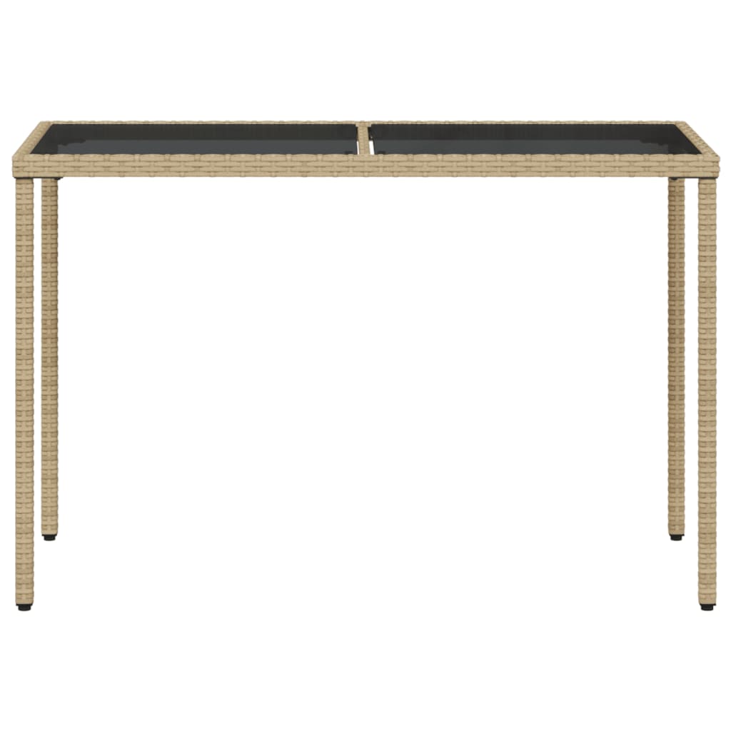 spisebordssæt til haven 5 dele med hynder polyrattan beige