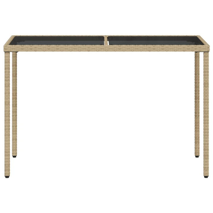 spisebordssæt til haven 5 dele med hynder polyrattan beige
