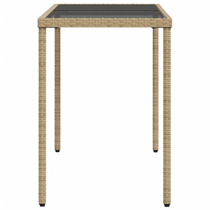 spisebordssæt til haven 5 dele med hynder polyrattan beige