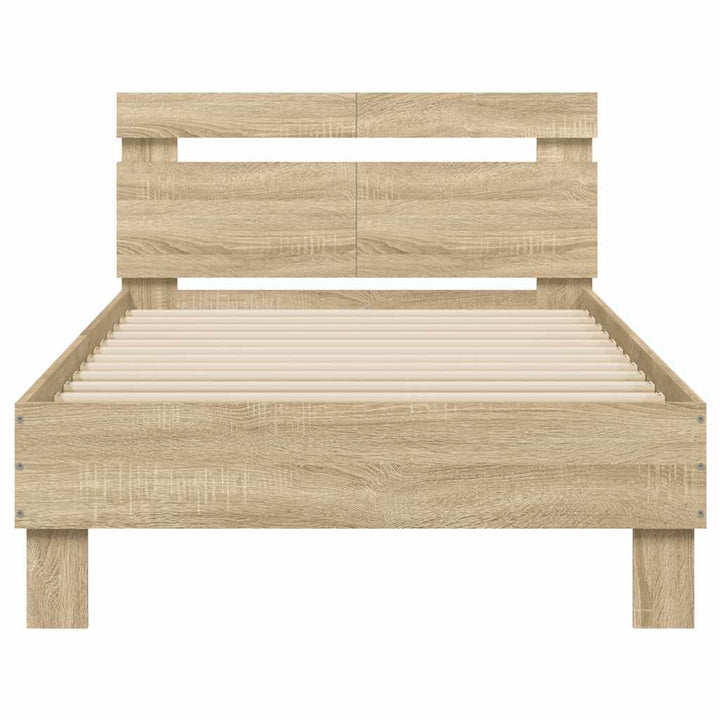 sengeramme m. sengegavl 100x200 cm uden madras sonoma-eg