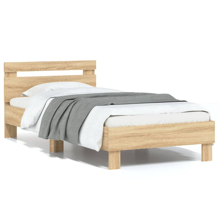 sengeramme m. sengegavl 90x190 cm uden madras sonoma-eg