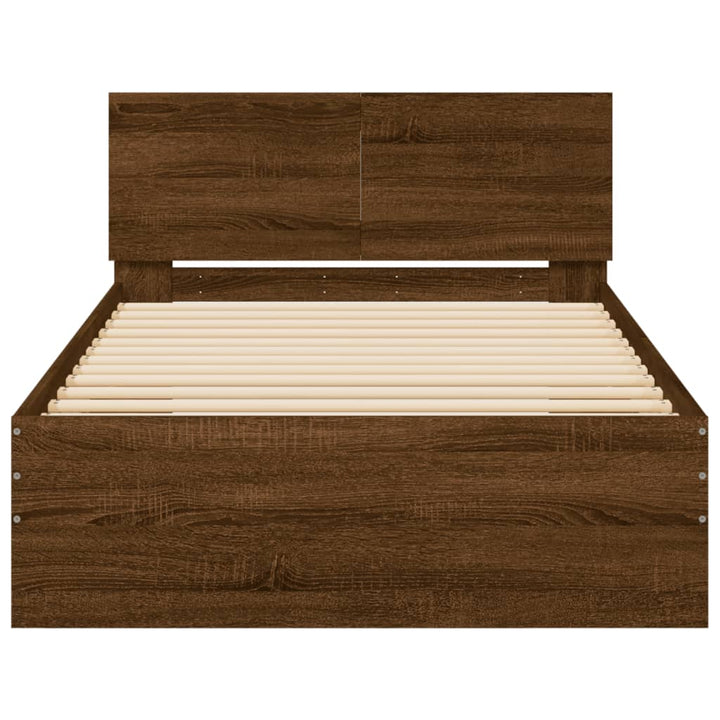 sengeramme m. sengegavl 100x200 cm uden madras brunt eg