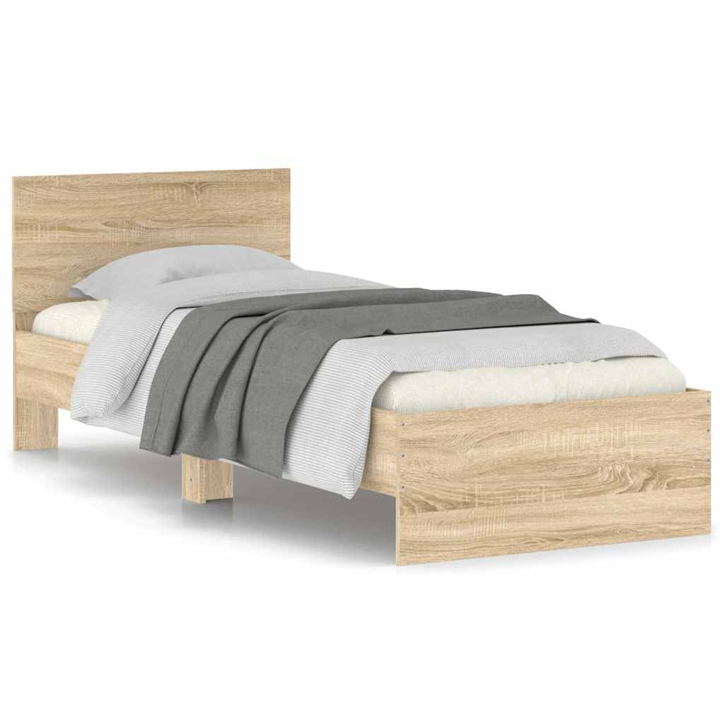 sengeramme m. sengegavl 90x190 cm uden madras sonoma-eg