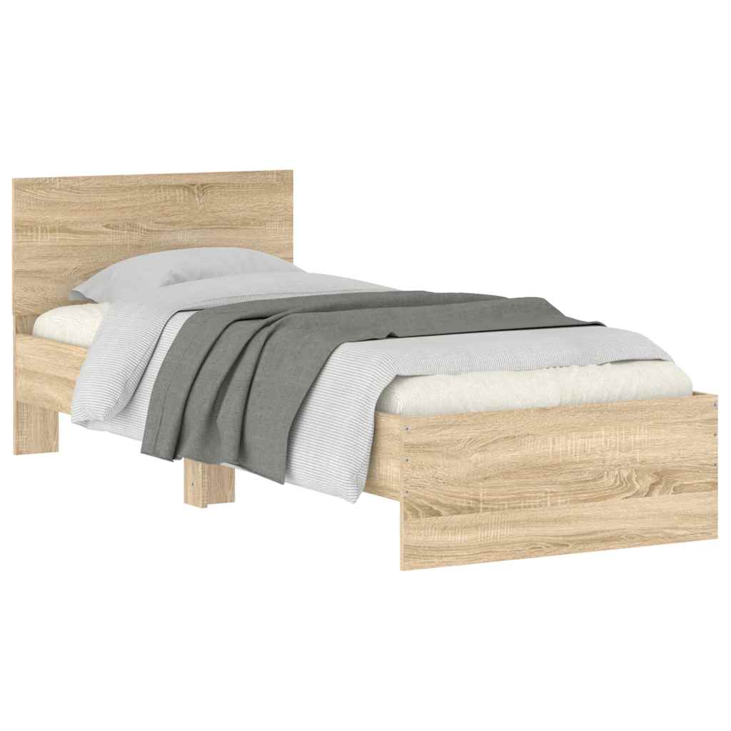 sengeramme m. sengegavl 90x190 cm uden madras sonoma-eg
