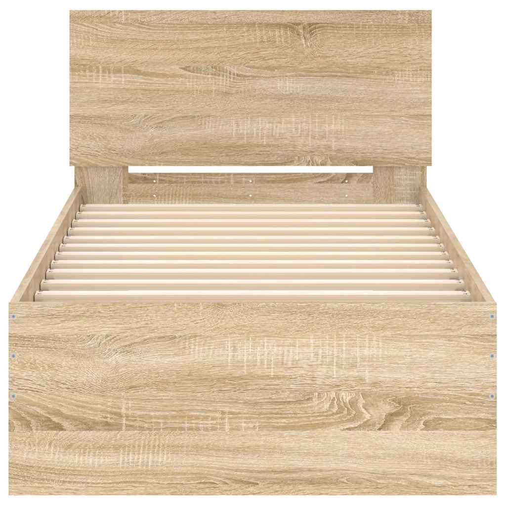 sengeramme m. sengegavl 90x190 cm uden madras sonoma-eg