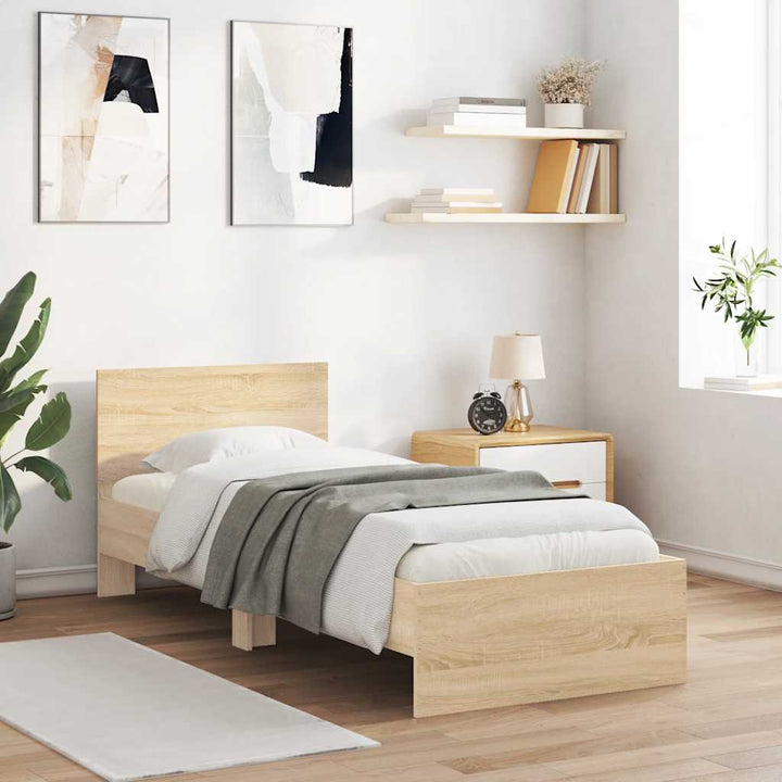 sengeramme m. sengegavl 90x190 cm uden madras sonoma-eg