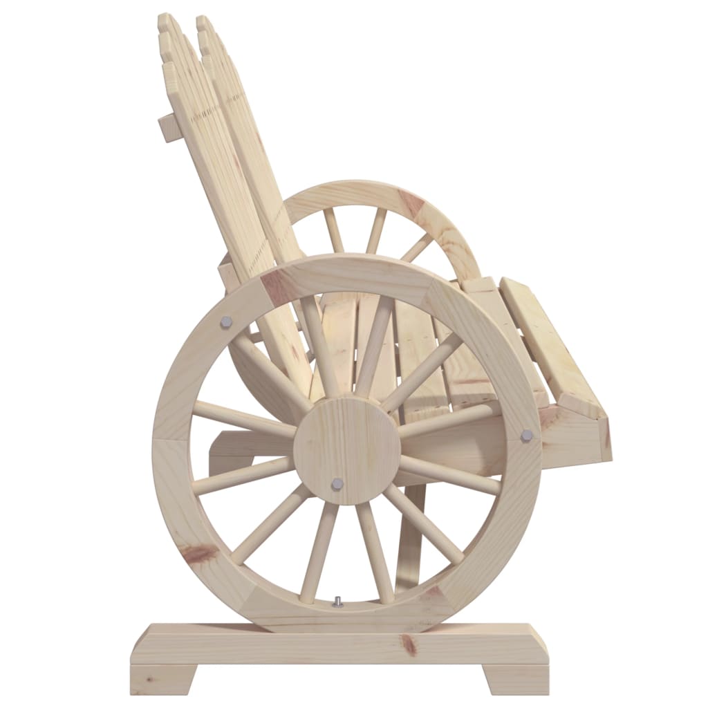 2-personers Adirondack-havestol massivt grantræ