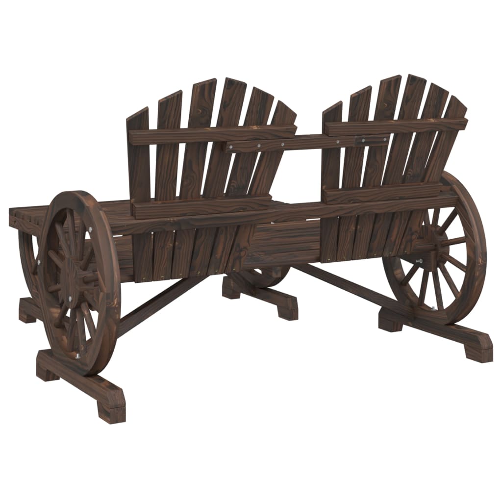 loungesæt til haven 2 dele massivt grantræ