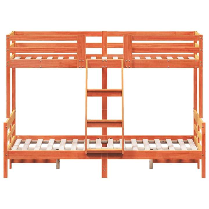 køjeseng 80x200/120x200 cm massivt fyrretræ gyldenbrun