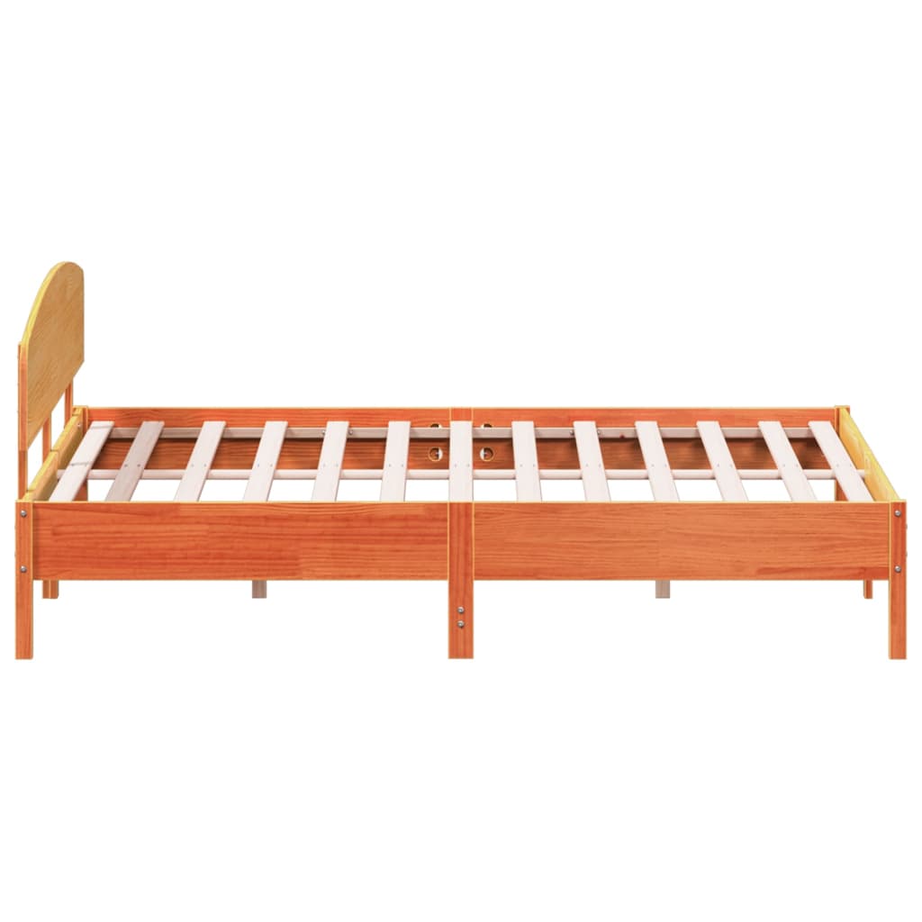 sengeramme uden madras 180x200 cm massivt fyrretræ gyldenbrun