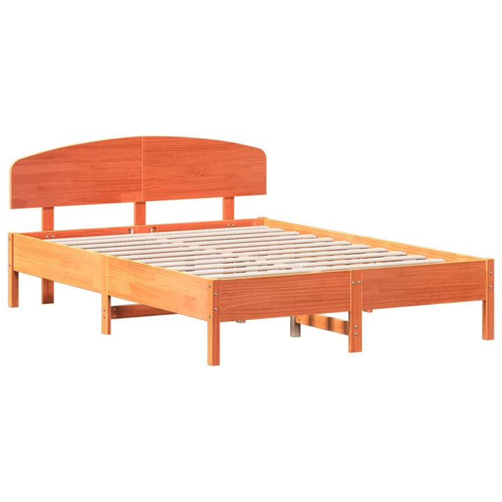 sengeramme uden madras 160x200 cm massivt fyrretræ gyldenbrun
