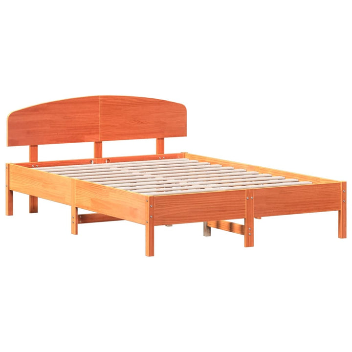 sengeramme uden madras 120x200 cm massivt fyrretræ gyldenbrun