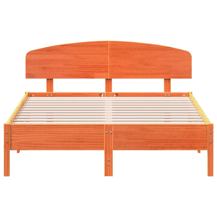 sengeramme uden madras 120x200 cm massivt fyrretræ gyldenbrun