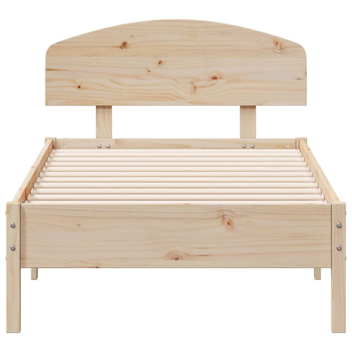 sengeramme uden madras 75x190 cm massivt fyrretræ