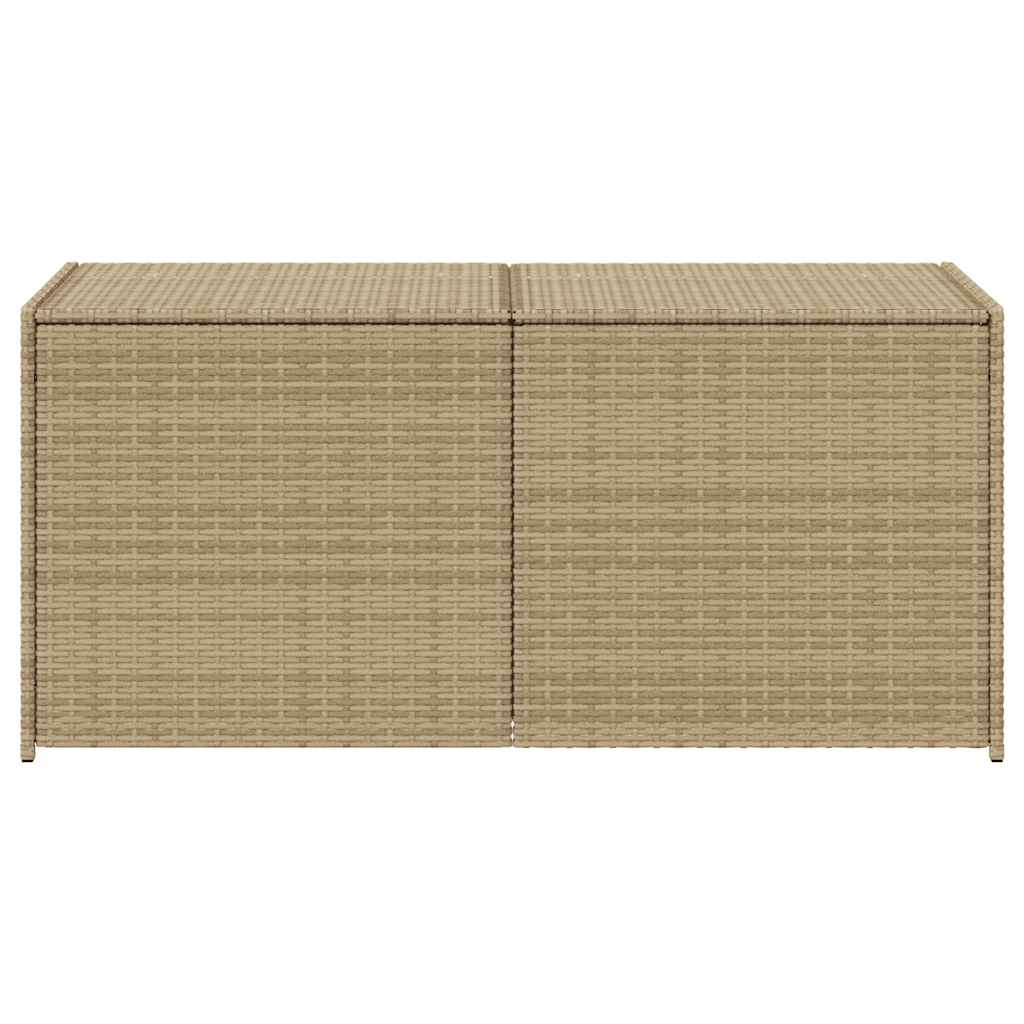 opbevaringsboks til haven 283 l polyrattan beige