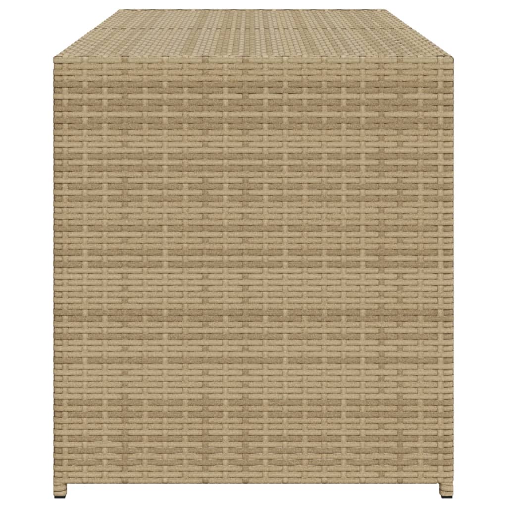 opbevaringsboks til haven 283 l polyrattan beige