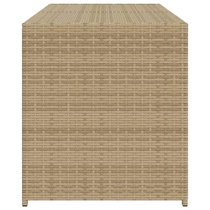 opbevaringsboks til haven 283 l polyrattan beige