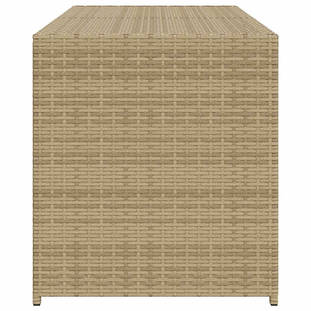 opbevaringsboks til haven 283 l polyrattan beige