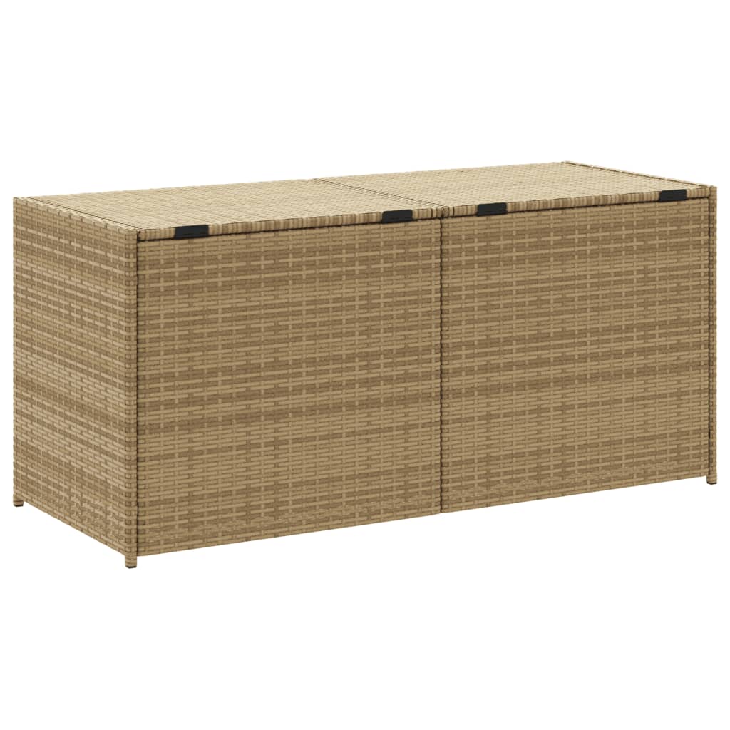opbevaringsboks til haven 283 l polyrattan beige