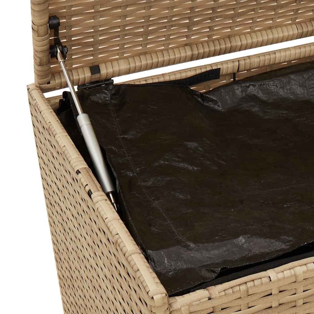 opbevaringsboks til haven 190 l polyrattan beige
