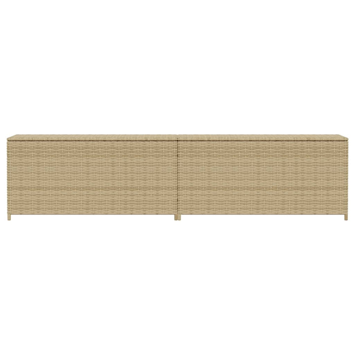 opbevaringsboks til haven 469 l polyrattan beige
