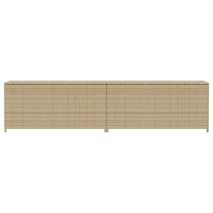 opbevaringsboks til haven 469 l polyrattan beige