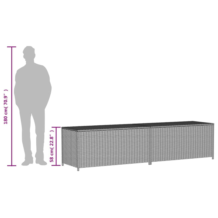 opbevaringsboks til haven 469 l polyrattan beige