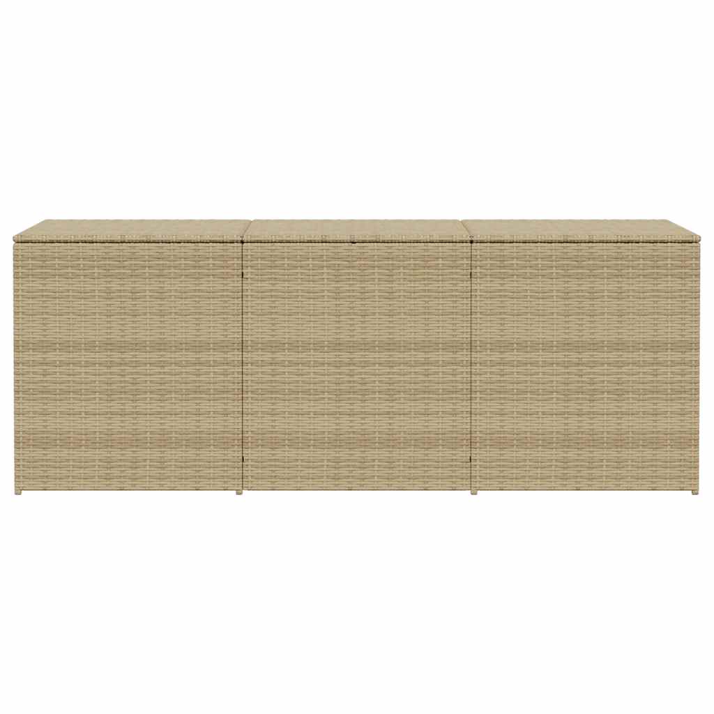 opbevaringsboks til haven 984 l polyrattan beige