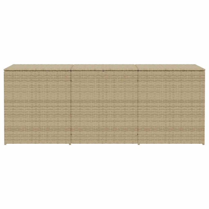 opbevaringsboks til haven 984 l polyrattan beige