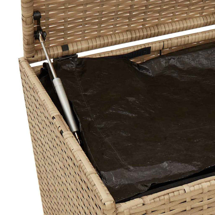 opbevaringsboks til haven 984 l polyrattan beige