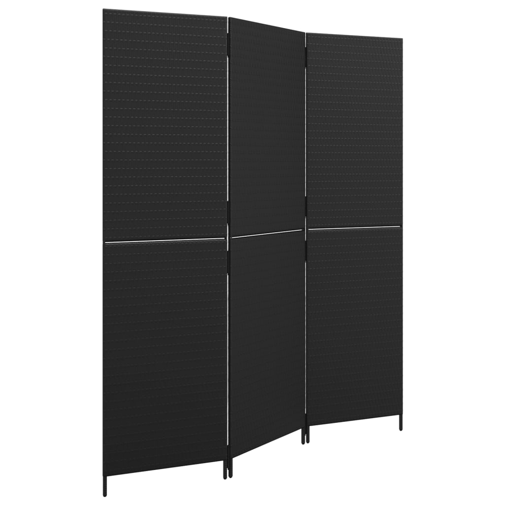 rumdeler 3 paneler polyrattan sort