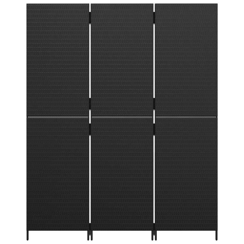 rumdeler 3 paneler polyrattan sort
